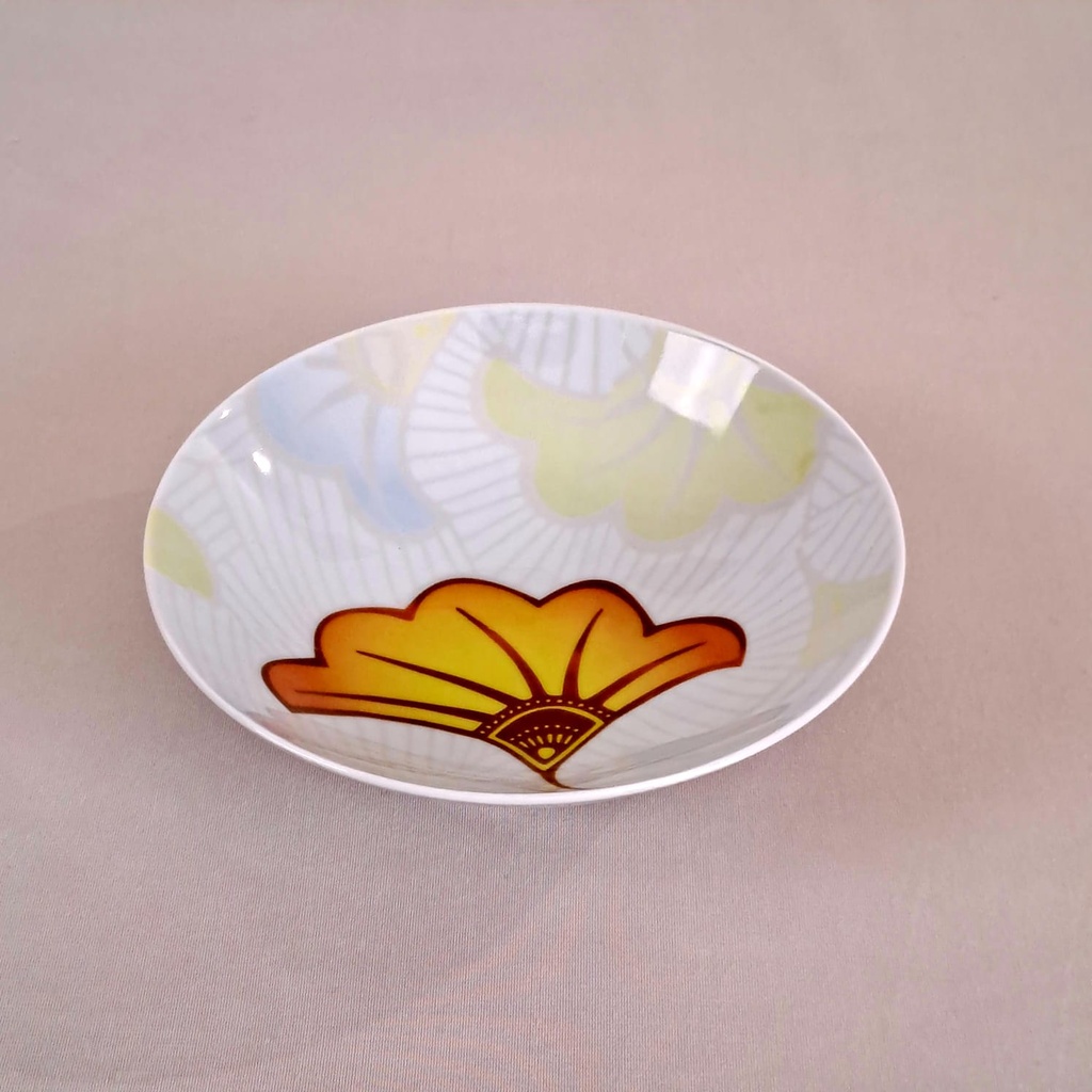 Assiette creuse/bowl Ronde : Wax Fleurs de mariage profil Plein