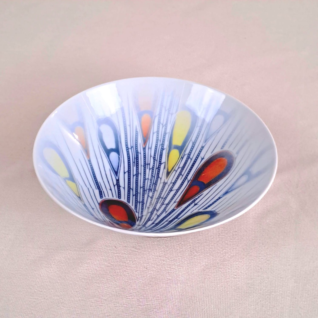 Assiette creuse/bowl Ronde : Wax Fée électricité / goutes d'eau profil Plein