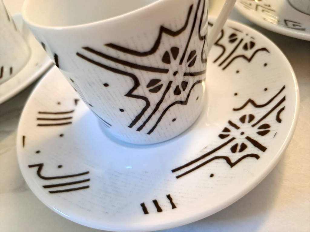 Tasse & Soucoupe   : Kente du Ghana et Togo 4 profil Anneau