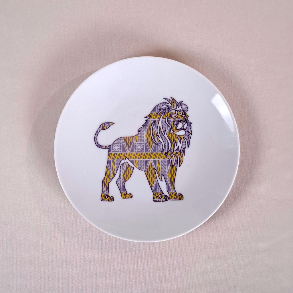 Petite assiette Ronde : Camerounais 1 profil Lion