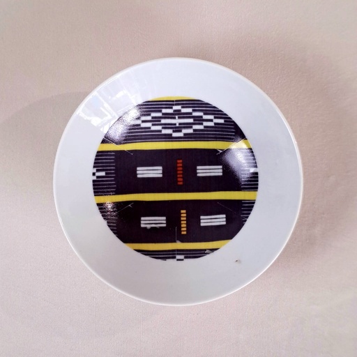 [AC-RO-BA1-AN-001] Assiette creuse/bowl Ronde : Baoulé du Ghana et de Côte d'Ivoire 1 profil Anneau